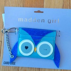 - -Madden Girl owl card holder with clip NWT